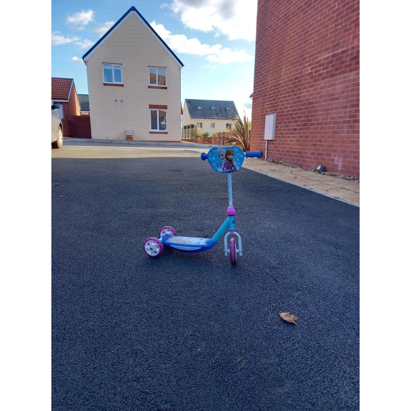 A frozen scooter