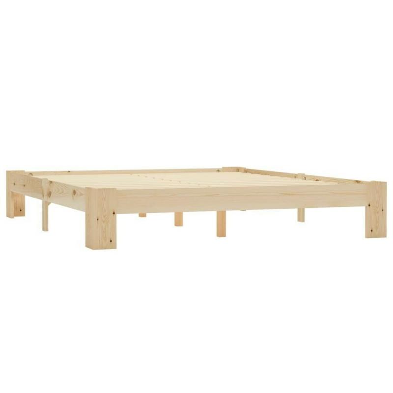 Bed Frame Solid Pine Wood 160x200 cm-283284