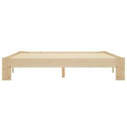 Bed Frame Solid Pine Wood 160x200 cm-283284
