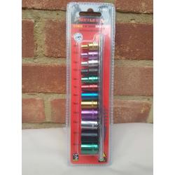 1/4" dr. multi-Coloured shallow socket set