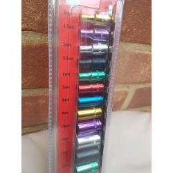 1/4" dr. multi-Coloured shallow socket set