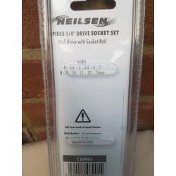 1/4" dr. multi-Coloured shallow socket set