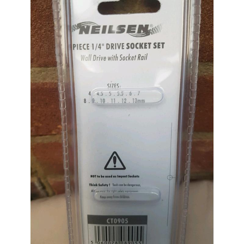 1/4" dr. multi-Coloured shallow socket set