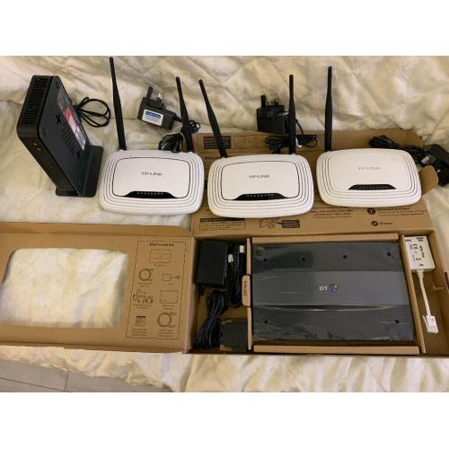 BT HOME HUB 6, Netgear VMDG280, TP-Link TL-WR740N, TL-WR841N Routers
