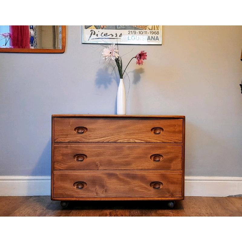 Ercol Windsor Chest of Drawers Vintage Retro Mid Century