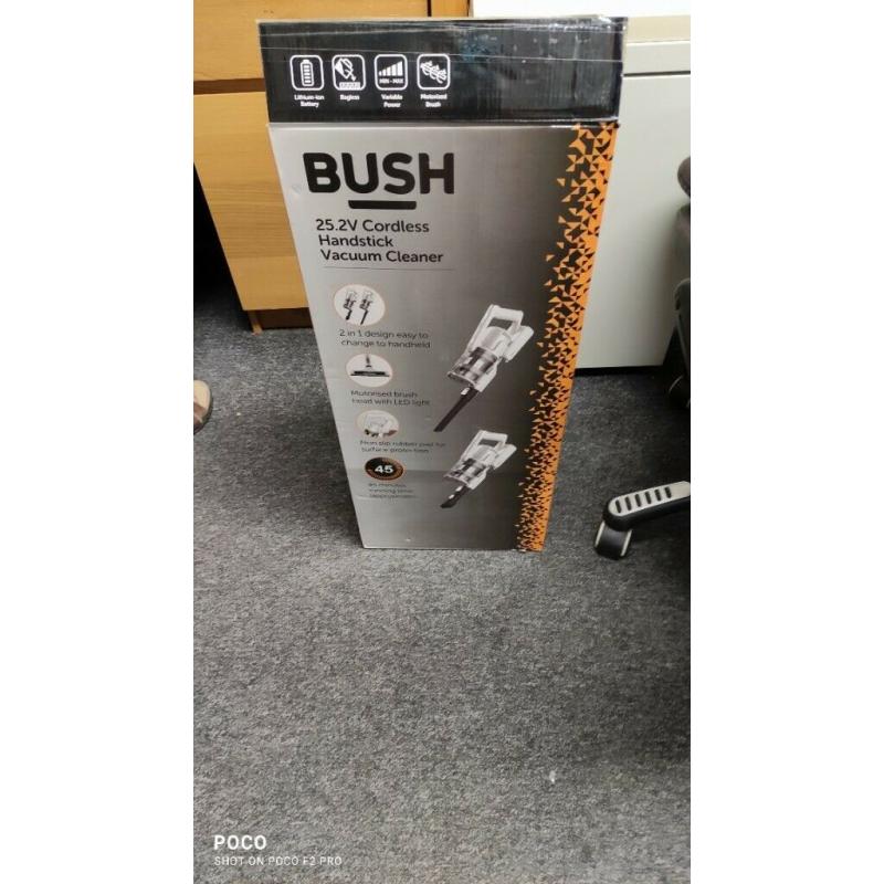 Bush Cordless Handstick Vacuum Cleaner 0.65L 25.2V - White