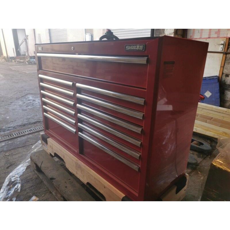 Sealey 13 Drawer Rollcab & 10 drawer topchest Red Brand New