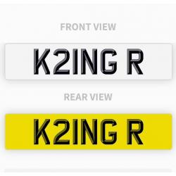 Private number plate king K21 NGR K21NG R Ron Rob Richard Robert Ryan Ring