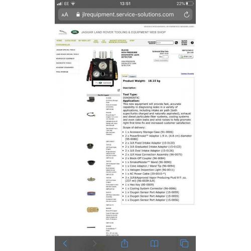 High pressure diagnostic leak detector