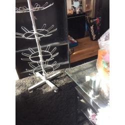 Silver shoe rack holder holds 25 pairs of shoes
