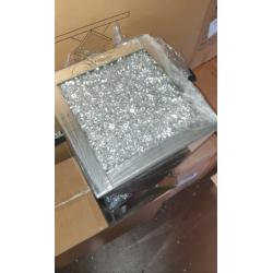 Crushed diamond cube side table