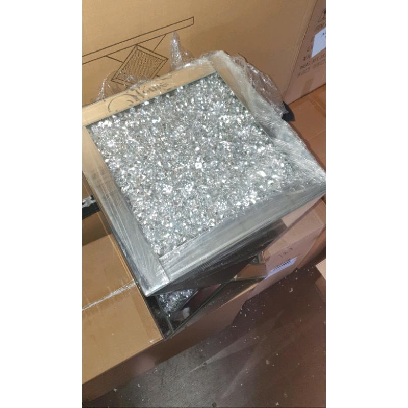 Crushed diamond cube side table