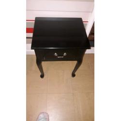 2 x Elysee black side lamp tables/bedside cabinets