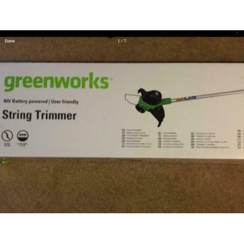 Green works 40V grass strimmer -Tool only - NEW IN BOX