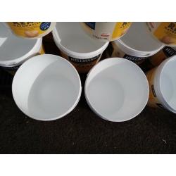 10 litre Plastic Buckets & Lids Recycled Washed Ready For Re-use Used Once from new.