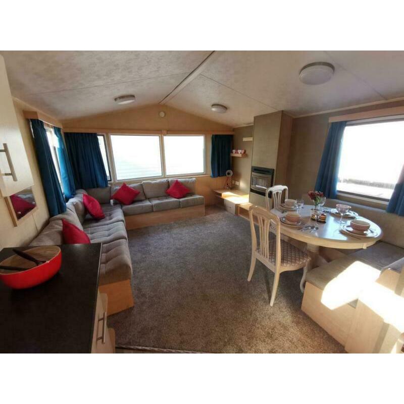 used 8 berth static caravan for sale at TRECCO BAY FREE SITE FEES FOR 2020/2021