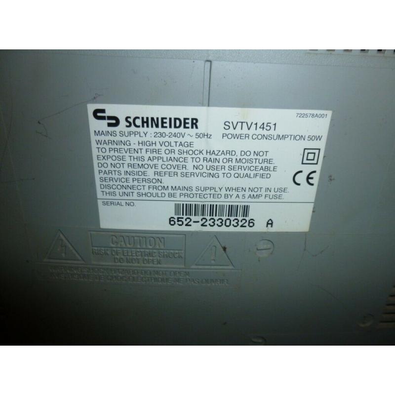 schneider 14 in tv/vcr combo with remote