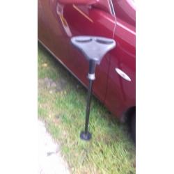 folding seat shooting stick adjustable ground spike