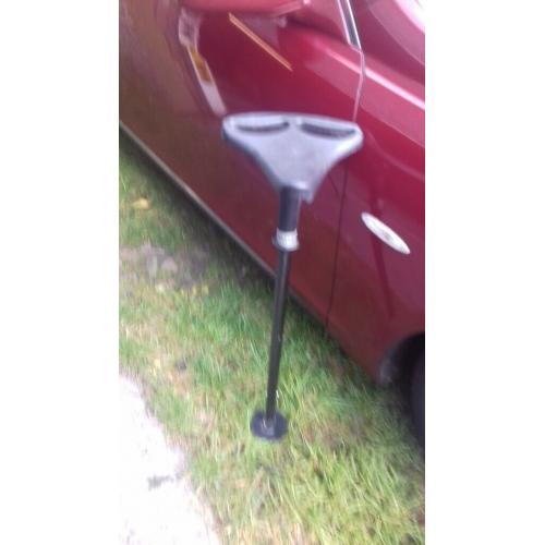 folding seat shooting stick adjustable ground spike