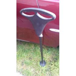 folding seat shooting stick adjustable ground spike