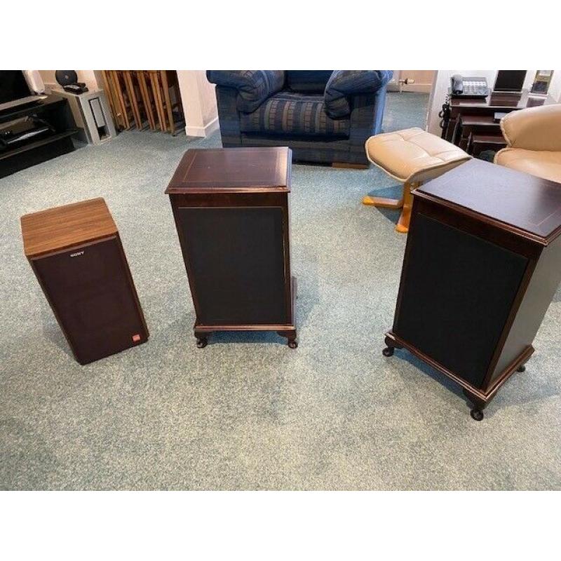 Sheraton Hi Fi Speaker Cabinets (Mahogany) REDUCED