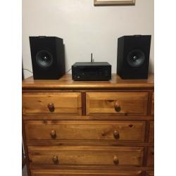 yamaha hifi and kef q150 speakers