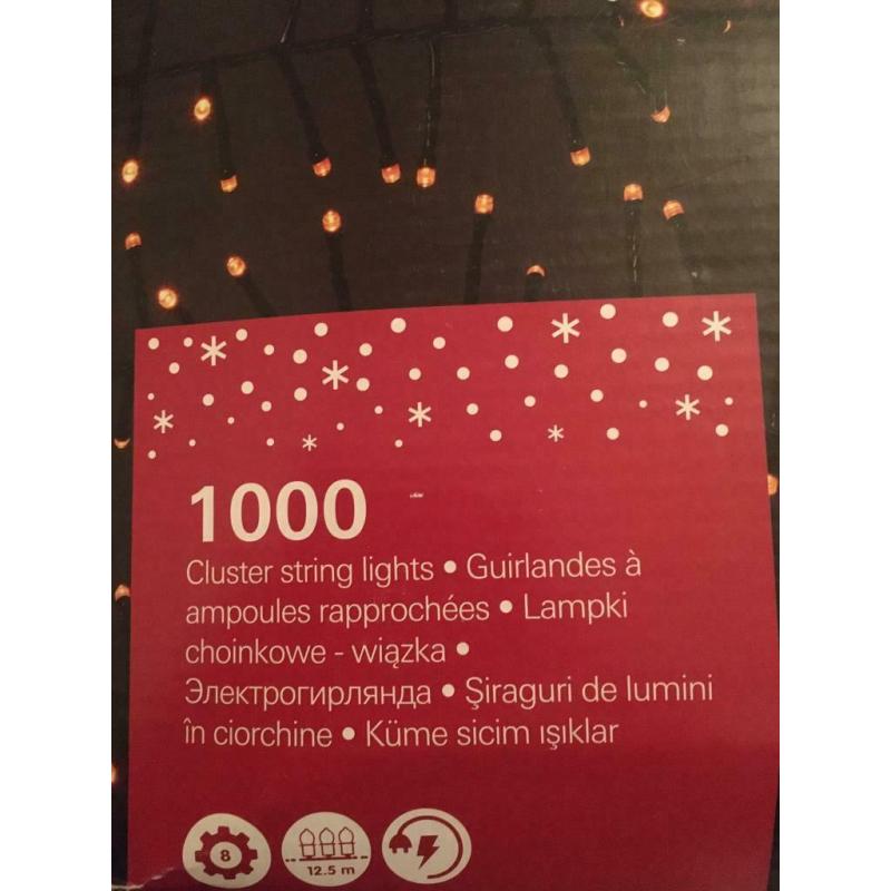 1000 warm white cluster lights