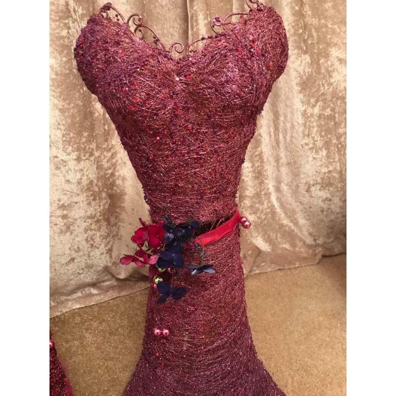 Pink sparkly cone tree and bodice