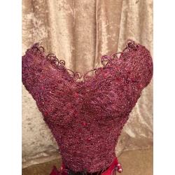Pink sparkly cone tree and bodice