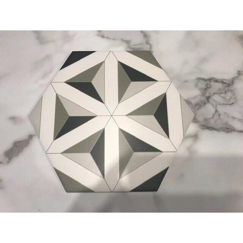 Contour Shadow Hexagon Tiles (x11)