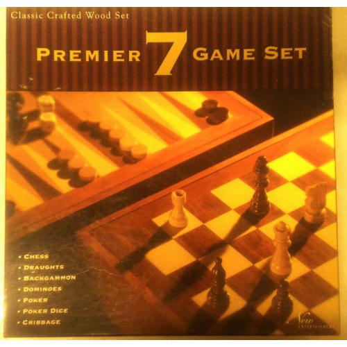 GAME SET - wooden - 7 Games - Perfect condition - boxed