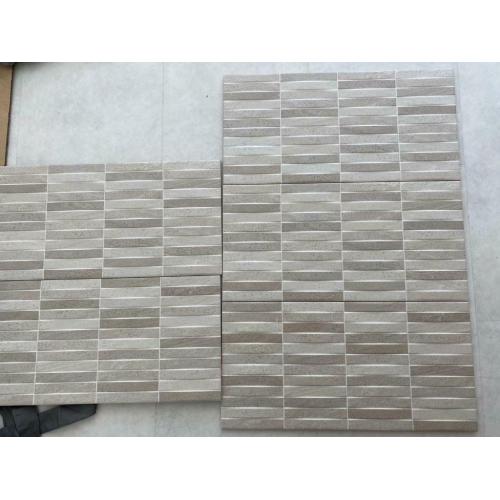 5 600 x 300 mm brand new beige cream brown stripey tiles