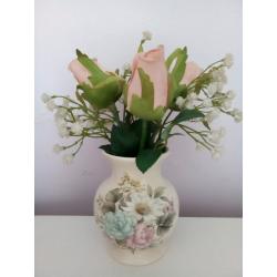 Vintage Poole Pottery Floral Vase mint condition! inc; Flowers!!