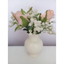 Vintage Poole Pottery Floral Vase mint condition! inc; Flowers!!