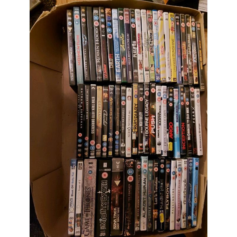 Box of dvd's and boxsets