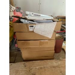 White shelving brackets