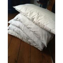 Five used pillows