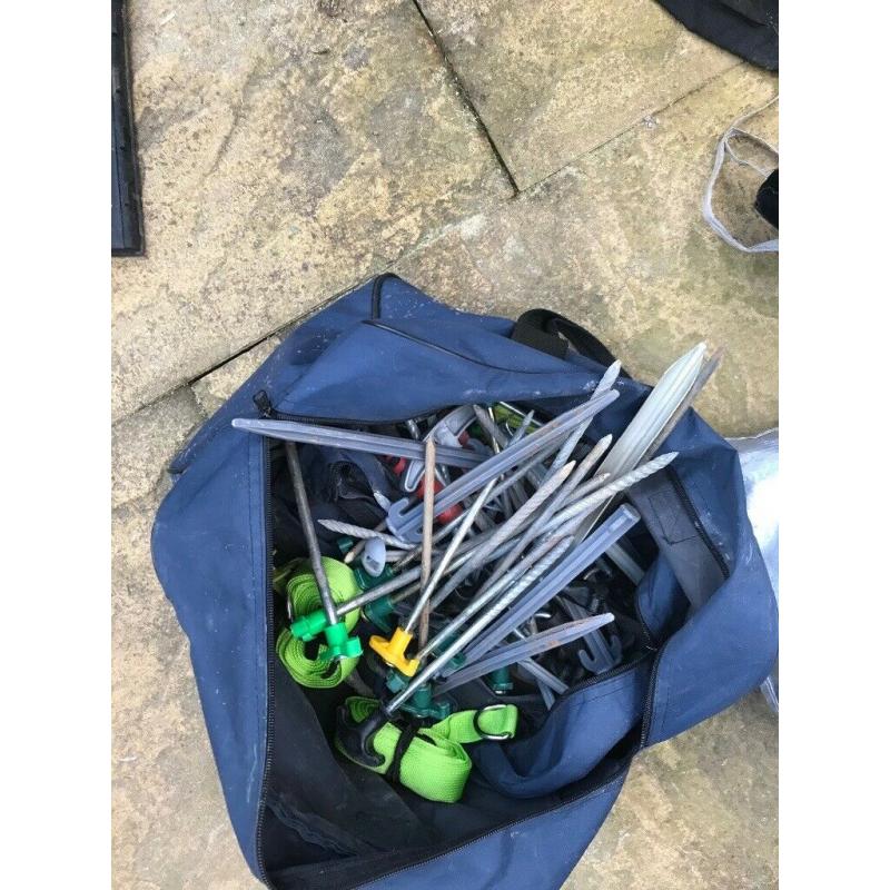 Assorted camping pegs