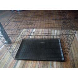 Large Dog Cage - collapsible to flat - 3ft length x2ft x 2ft -Good condition
