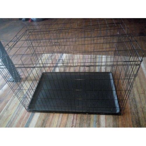 Large Dog Cage - collapsible to flat - 3ft length x2ft x 2ft -Good condition