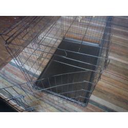 Large Dog Cage - collapsible to flat - 3ft length x2ft x 2ft -Good condition