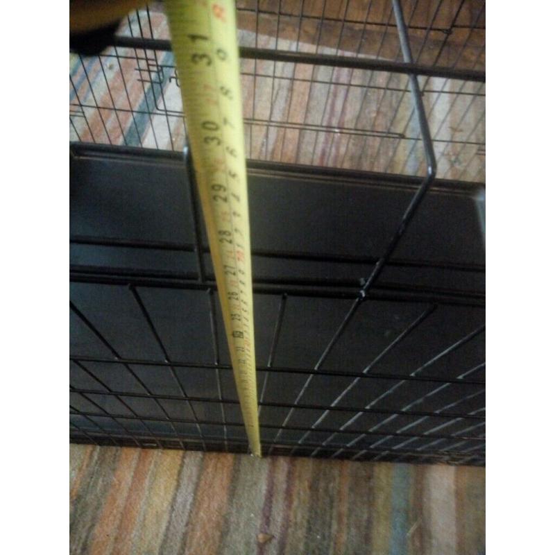 Large Dog Cage - collapsible to flat - 3ft length x2ft x 2ft -Good condition