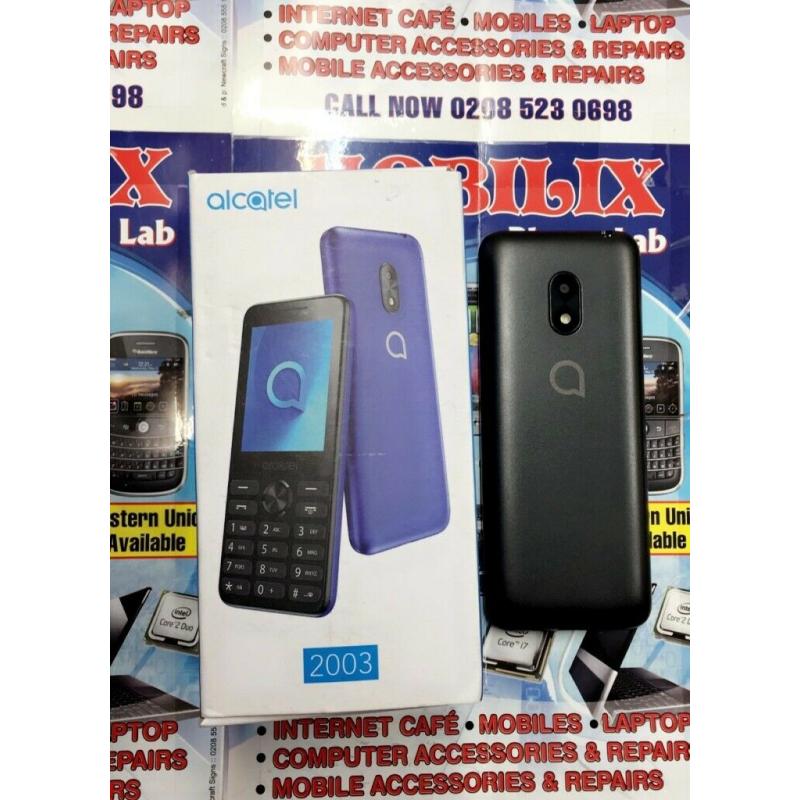Brand New Basic Alcatel 2003 Keypad Mobile unlocked with Camera