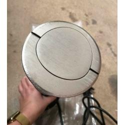 Kengo POP-UP SOCKET with 3 Sockets and 2 USB Charger Ports ? Satin nickel