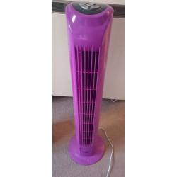 Tower fan with remote control