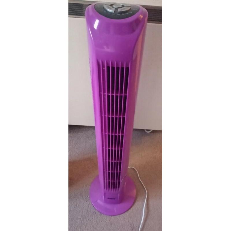 Tower fan with remote control