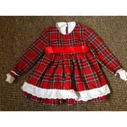 Tartan Christmas Dress size 12-18 Months Worn Once Hannahs Boutique Will Post
