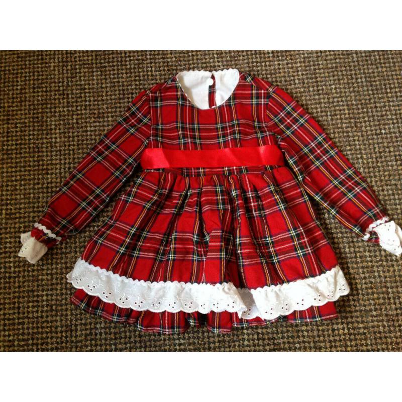 Tartan Christmas Dress size 12-18 Months Worn Once Hannahs Boutique Will Post