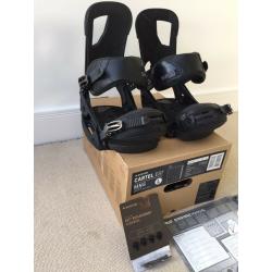 Burton Cartel EST Bindings Black, Size Large, Barely Used, Original Box & Manual