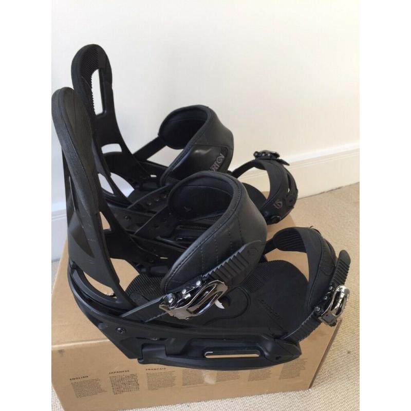 Burton Cartel EST Bindings Black, Size Large, Barely Used, Original Box & Manual